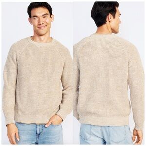 Old Navy : Men’s : size XXXL : casual 100% cotton raglan crewneck chunky sweater